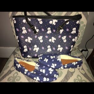 Poodle purse and poodle shoes